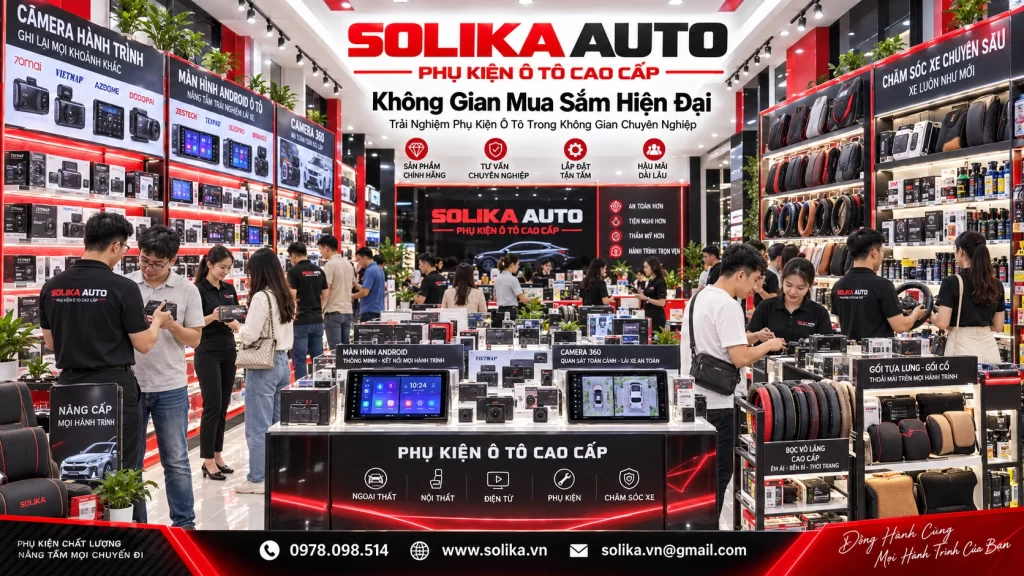 Không Gian Mua Sắm Phụ Kiện Ô Tô Hiện Đại