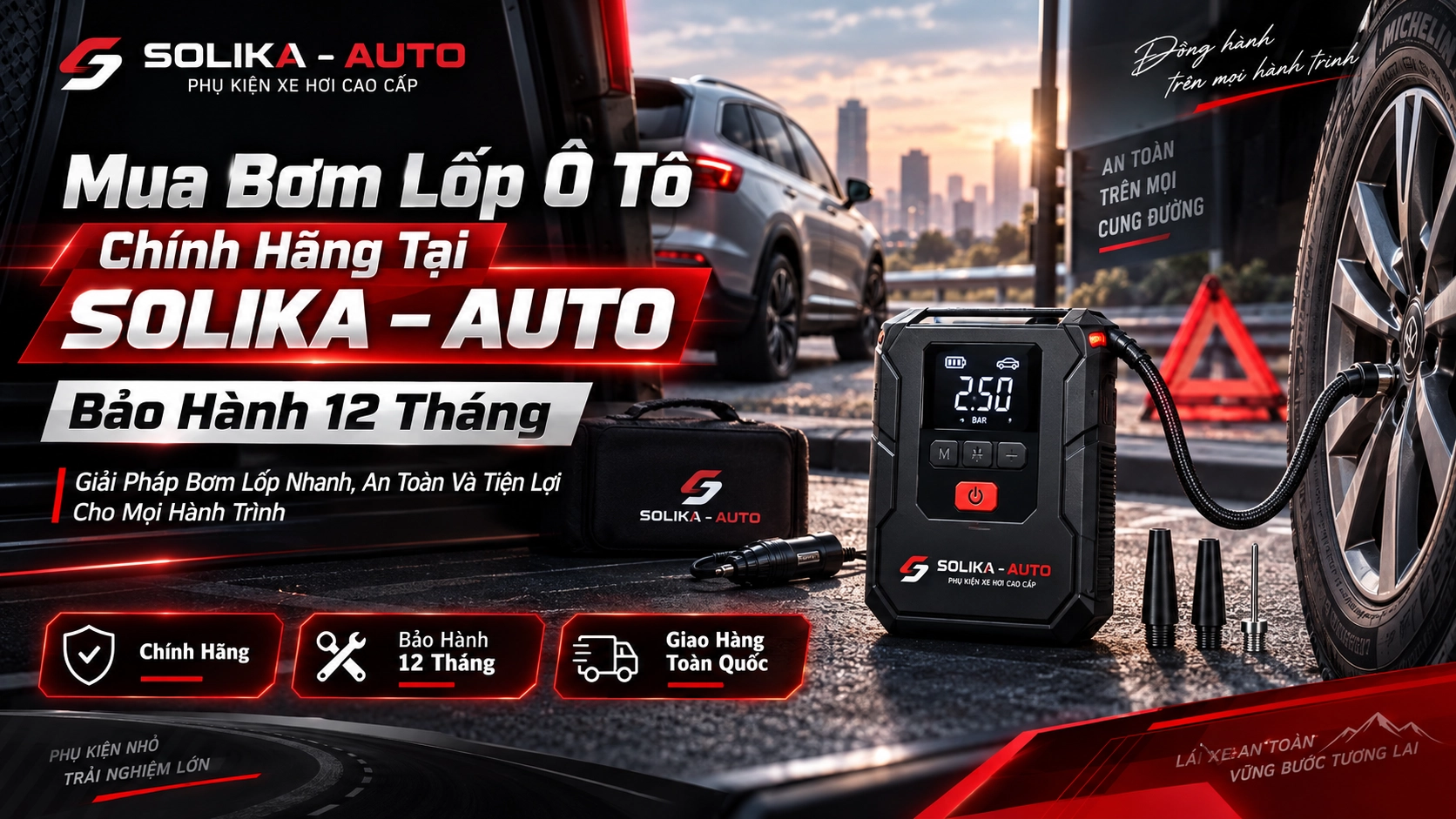 Mua Bơm Lốp Ô Tô Chính Hãng Tại SOLIKA – AUTO